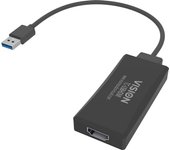Vision TC-USBHDMI adaptador de cable HDMI USB 3.0 Negro