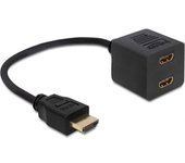 DeLOCK 65226 adaptador de cable HDMI 2 x HDMI Negro