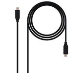 Nanocable USB 3.1, 1m cable USB USB C Negro