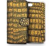 Celly CROCOAIPH6GD funda para teléfono móvil 11,9 cm (4.7 pulgadas pulgadas) Funda cartera Oro