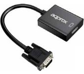 Approx appC25 VGA HDMI Negro adaptador de cable