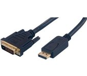 MCL MC393-2M adaptador de cable de vídeo DisplayPort DVI-D Negro