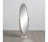 Espejo vestidor oro-blanco metal-mármol 52 x 30 x 153 cm