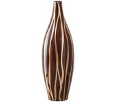 Jarrón zebra marrón-oro cerámica 20 x 20 x 58,50 cm