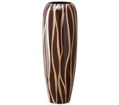 Jarrón zebra marrón-oro cerámica 21 x 21 x 58,50 cm