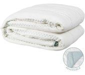 Colcha reversible crema-azul microfibra 270 x 280 cm