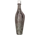 Botella decorativa plata 15 x 13 x 54 cm