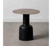 Mesa auxiliar oro-negro aluminio salón 40 x 40 x 40 cm