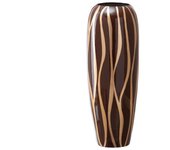 Jarrón zebra marrón-oro cerámica 18 x 18 x 48 cm