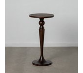 Mesa auxiliar marrón madera de mango 40 x 40 x 90 cm