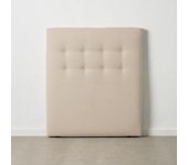 Cabecero crema tejido dormitorio 105 x 8 x 125 cm