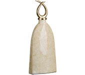 Tibor blanco-oro cristal-metal 24 x 13 x 64 cm