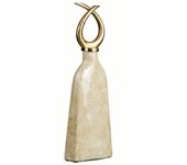 Tibor blanco-oro cristal-metal 10 x 10 x 53 cm