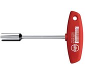 Wiha Llave de vaso con mango corredizo Cuadrado interior niquelado brillante 6 mm (01005)