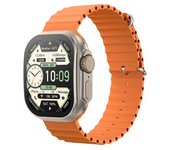 Xo m11 ultra reloj smartwatch pantalla cuadrada 2,01" curva - llamadas bt - nfc - multideporte - tensiometro, pulsometro y control de oxigeno - cargador magnetico - color naranja