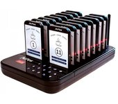Avpos avp-ac-t16 avisador de clientes - base de carga - 16 unidades - 350/500m alcance - 200 mah - color negro