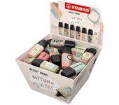 Stabilo boss mini naturevibes expositor con 50 marcadores fluorescentes - trazo entre 2 y 5mm - tinta con base de agua - antisecado - colores surtidos