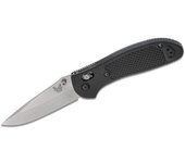 Benchmade STE-551-S30V Cuchillo Táctico Griptilian Axis Drop Point, hoja CPM-S30V premiun acero inoxidable (58-60 HRC) de 20.50 cm y Mango Grivory® negro texturizado con forros de acero inoxidable