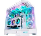 Abysm danube sava h600 white caja torre e-atx, atx, itx, micro atx - lateral y frontal cristal templado - 3.5" y 2.5" - usb-a, usb-c y audio - 4 ventilador argb instalado - soporta refrigeracion liquida