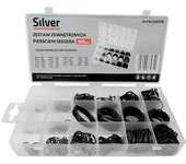Juego de anillos Seeger Silver, modelo SV-S10537/SV-S10538, 300 piezas, para talleres y reparaciones, incluye anillos internos y externos de 4 mm a 32 mm, acero elástico