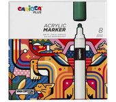 Carioca Marcador de acrílico, Multicolor, 8 unità (Confezione da 1)