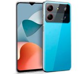 Jc trasera de silicona transparente / zte a54