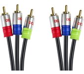 Cable RCA 3 Machos A 3 RCA Machos HQ 2m