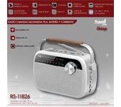 Radio sami ac/dc 2 bandas vintage bt/usb/micro