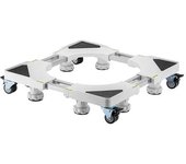 Cromad soporte/base ajustable serie pro con ruedas para nevera y lavadoras - color blanco
