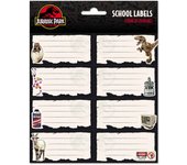 Grupo Erik Etiquetas adhesivas Jurassic Park - Pegatinas libro nombres/Pack etiquetas escolares - Papeleria Jurassic Park - Producto con licencia oficial