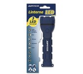 Jupiter linterna de luz blanca 3 led 50lm - cuerpo de goma - resistencia ip44 - funciona con 2 pilas aa (no incluidas) - color azul