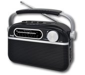 Radio sami ac/dc 3 bandas negro vintage bt/usb/mic