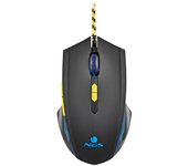 NGS GMX-123 - Ratón Gaming, Cable USB, Iluminación LED, 6 Botones, Sensor Óptico Ajustable, Compatible PC/Portátiles/PS/Xbox/Nintendo Switch/Tablets/Teléfonos, Precisión, Negro