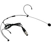 HQ-Power Auriculares con micrófono, para bodypack Micw43, con Cable, Mini XLR, Negro