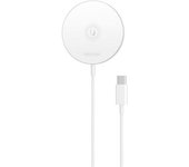 XO CX022 Cargador rápido magnético inalámbrico de metal de 15 W con cable USB-C - Almohadilla de carga rápida para teléfonos inteligentes y auriculares TWS