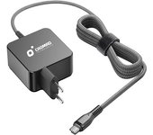 Cromad cr1204 cargador universal de pared para portatil usb-c 65w - carga rapida pd 3.0 - cable de 1.50m - color negro