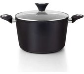 Orbegozo cfh 3020 cacerola honda fundicook - 6l de capacidad - aluminio forjado - antiadherente - facil limpieza - mango ergonomico - tapa de cristal templado