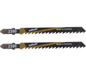 Hoja de sierra de calar hcs 100 mm vástago t madera corte basto 2 uds