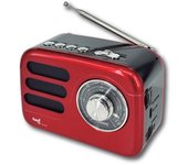 Radio sami multimedia 3 bandas vintage rojo bt/usb