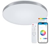 KSIX Boreal Plafón LED Techo Con Luces RGB y App iLink - Lámpara Techo Multicolor Regulable Compatible con Apple y Android - Plafones de Techo Modernos para la Casa, Cocina, Dormitorio, Comedor