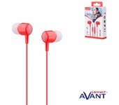 Avant Auriculares con Cable Connect | Auriculares intrauditivos de Silicona | Auriculares Deportivo con microfono |Rojo