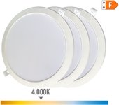 Downlight LED EDM 31568 18 W Ø 22 x 3,2 cm 3 Unidades (4000 K) - Marca: EDM Product - EAN: 8425998315684
