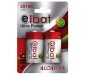 Elbat pack de 2 pilas alcalinas lr14c