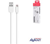 Avant Cable Lightning CONNECT | Cable Lightning 1 metro | Cargador Lightning con Carga Rápida | 2A | Blanco