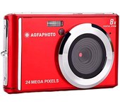 AGFA Photo Realishot DC5500 - Cámara Digital compacta, 24 MP, Pantalla LCD de 2,4", Zoom Digital 8X, vídeo HD 720p, Memoria Externa SD, batería de Litio, Color Rojo