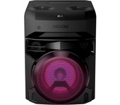LG XBOOM RNC2, Altavoz de Gran Potencia, 80W, la Bestia, 2 Altavoces, Bluetooth 4.2, USB, Conexión Auxiliar RCA, iluminación LED y entradas para micrófono, Gris Oscuro