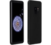 Avizar Funda de Silicona Mate Negra para Samsung Galaxy S9