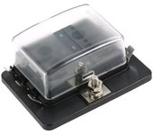 Caja de 6 fusibles de manera Mini hoja soporte APM ATM 5A 10A 25A para coche barco Marina Trike