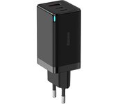 Baseus GaN5 Pro 3 Cargador de Pared Carga Rápida 65W Negro