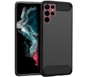 Cool Funda Carbón Negro para Samsung Galaxy S22 Ultra S908